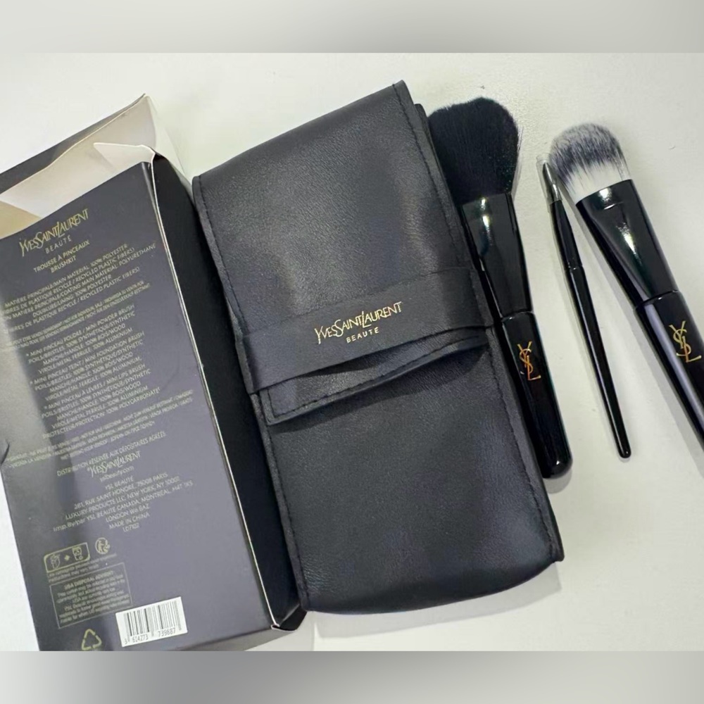 Yves Saint Laurent Black Brush Trio with Case - Picture 1 of 9
